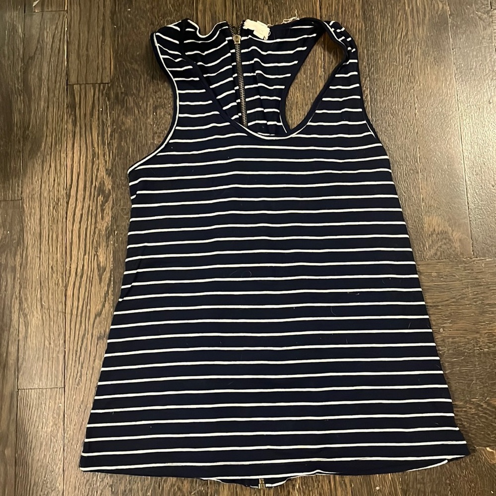 Silence + Noise Blue and White Tank Top - Medium